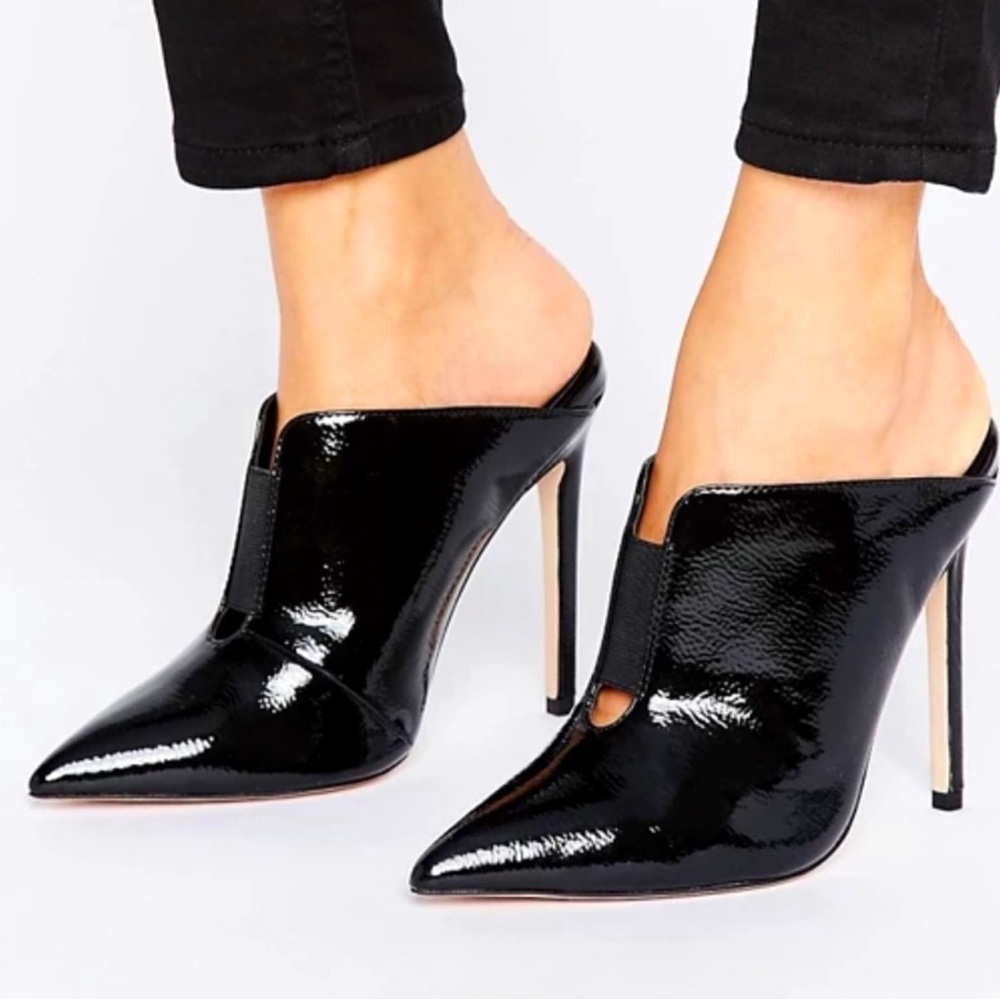 ASOS 5" black mule heel